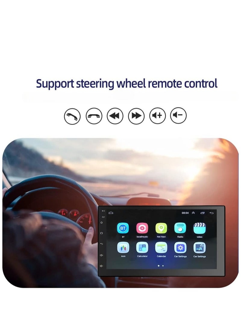 Android 12 Double Din Car Stereo featuring GPS Navigation Bluetooth Connectivity Voice and Steering Wheel Control Full Touch Screen Interface 7 Inch Display Car Audio Receiver - Image 2