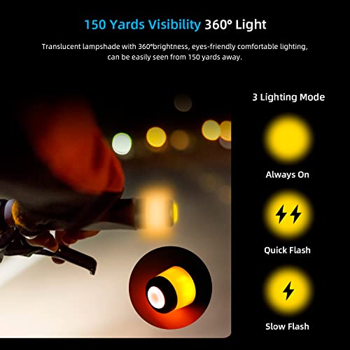 ulip Handlebar Extender Grip with Turn Signals Scooter Accessories for Xiaomi M365 Pro Pro2 1S MI3 Ninebot ES1 ES2 ES3 ES4 E22 E25 E45 Scooters (Black Orange) - Image 3