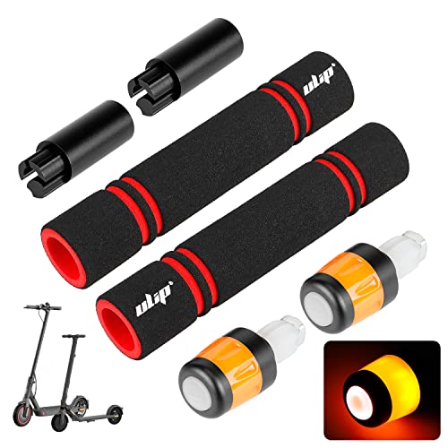 ulip Handlebar Extender Grip with Turn Signals Scooter Accessories for Xiaomi M365 Pro Pro2 1S MI3 Ninebot ES1 ES2 ES3 ES4 E22 E25 E45 Scooters (Black Orange) - Image 1