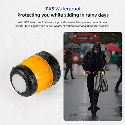 ulip Handlebar Extender Grip with Turn Signals Scooter Accessories for Xiaomi M365 Pro Pro2 1S MI3 Ninebot ES1 ES2 ES3 ES4 E22 E25 E45 Scooters (Black Orange) - Image 4