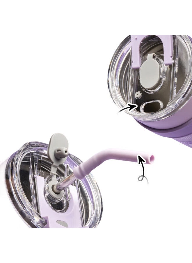 Snoopy Ulated Mug For Men And Women, Giant Capacity, Office Thermos, Keeps Hot And Cold, Stainless Steel Straw Cup With Straw, 1.1l, Coffee - Image 1