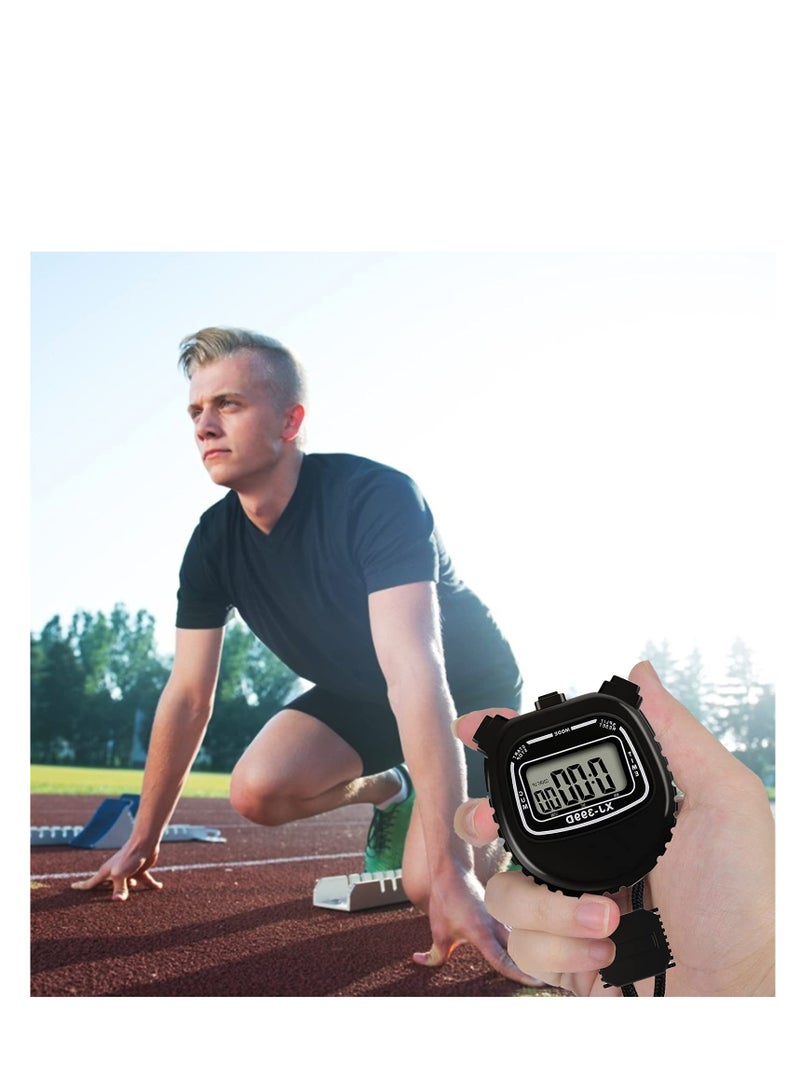Digital Stopwatch Timers Sports Stopwatch, Simple Operation, Easy to Get Started, Stop Watch with Countdown Timer Alarm, Large Screen Display Waterproof Stopwatch for Coach Referee or Kid