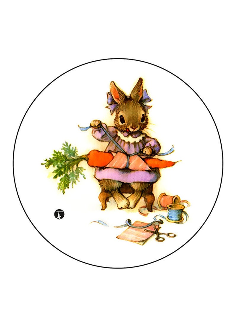 Rabbit Printed Mouse Pad  Multicolour
