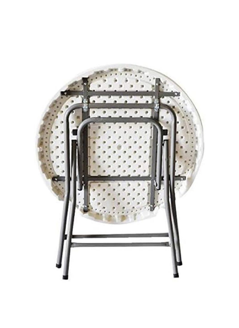Generic Portable Folding Plastic Round Table 94x74cm  - Image 3