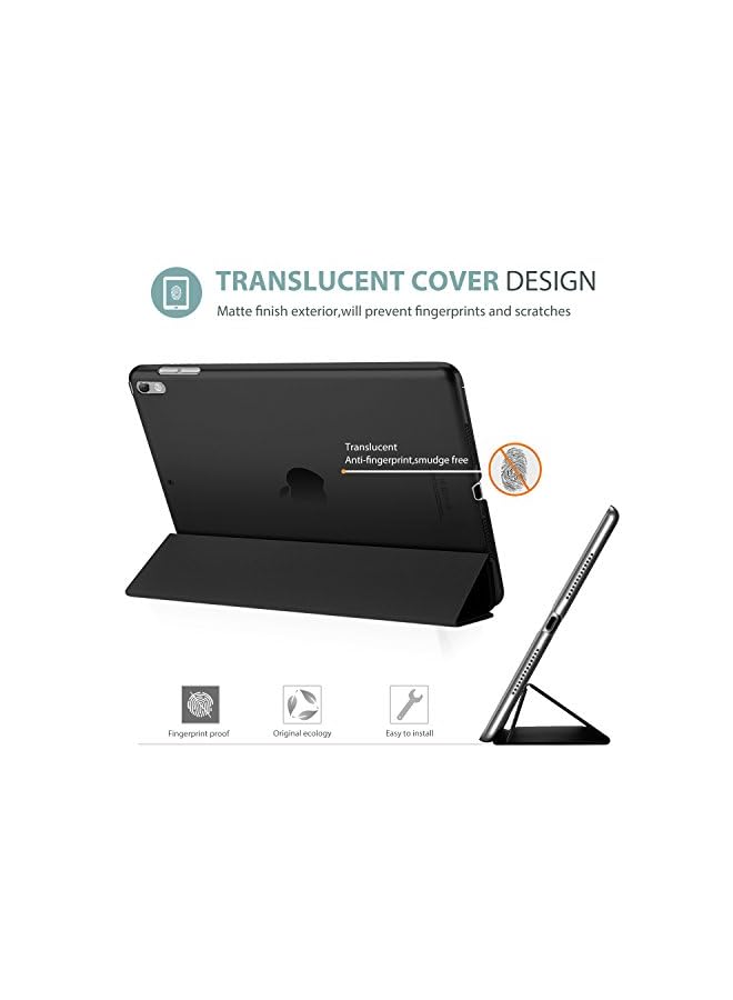 Procases Ipad Air 3 10.5" 2019 (3Rd Gen) / Ipad Pro 10.5" 2017 Smart Case Cover - Ultra Slim Lightweight Stand Case With Translucent Frosted Back, With Auto Sleep/Wake –Black - Image 3