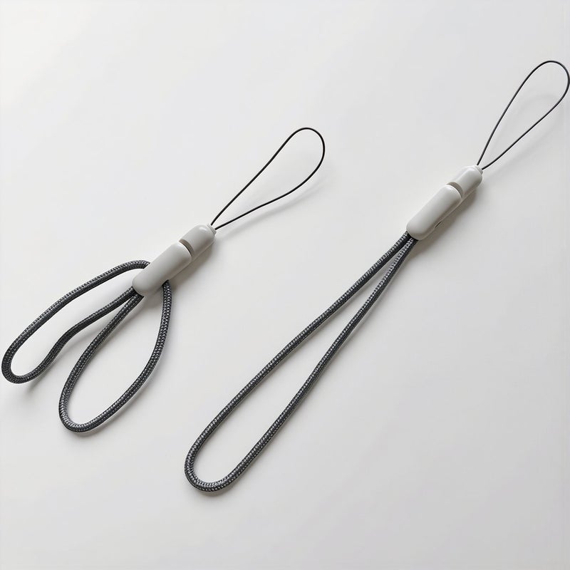 Gray Nylon Wrist Lanyard Braided Heavy Duty Soft Inner Wire for Small Devices 12cm - Image 2