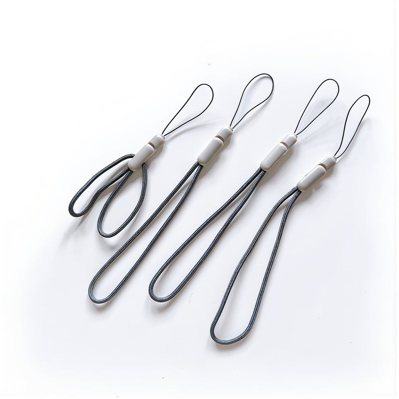 Gray Nylon Wrist Lanyard Braided Heavy Duty Soft Inner Wire for Small Devices 12cm - Image 1