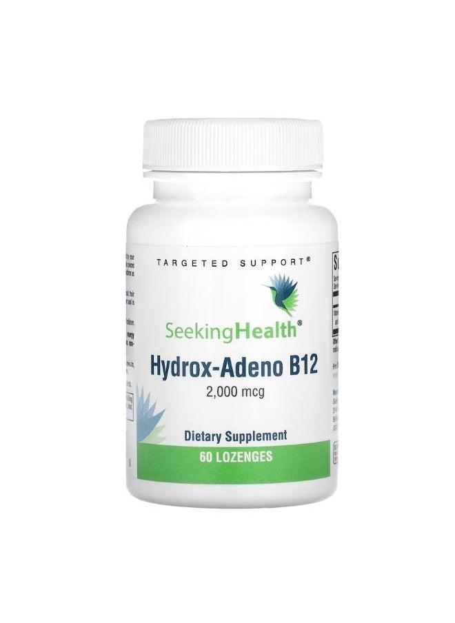 Seeking Health Hydrox Adeno B12 2000 mcg 60 Lozenges  - Image 1