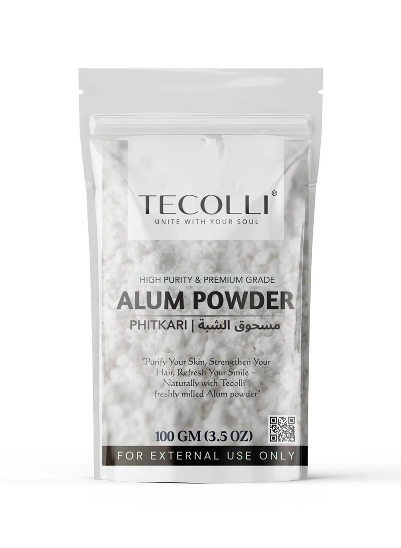 TECOLLI Pure Alum Powder (Phitkari) 100gm | Natural Skin Tightening, Acne Control & Pore Minimizer | 100% Pure & Multi-Purpose Skin Care - Image 3