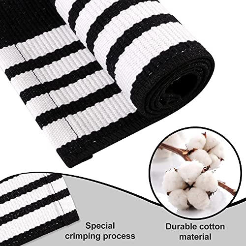 OJIA Black & White Outdoor Rug 3x5 Cotton Hand-Woven Christmas Striped Porch Rugs Machine Washable Entry Rug Indoor Outdoor Area Rug Front Door Rug Floor Mat for Farmhouse/Living Room/Home Entrance - Image 3