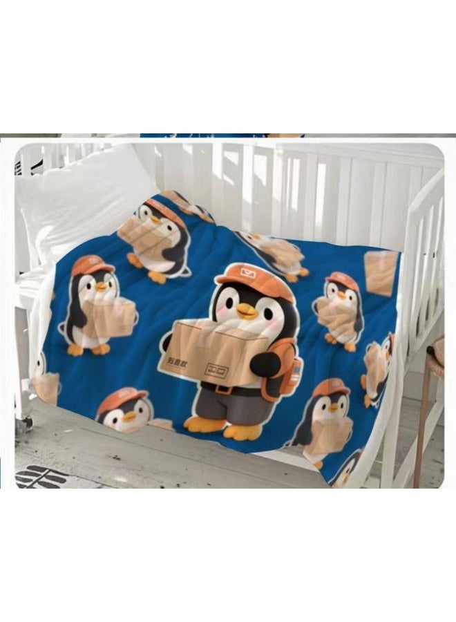 عام بطانية رقيقة من الفانيلا الكرتونية للأطفال والرضع (دافئة ومريحة، ومناسبة للنوم والألعاب) 70 سم * 100 سم - Image 2