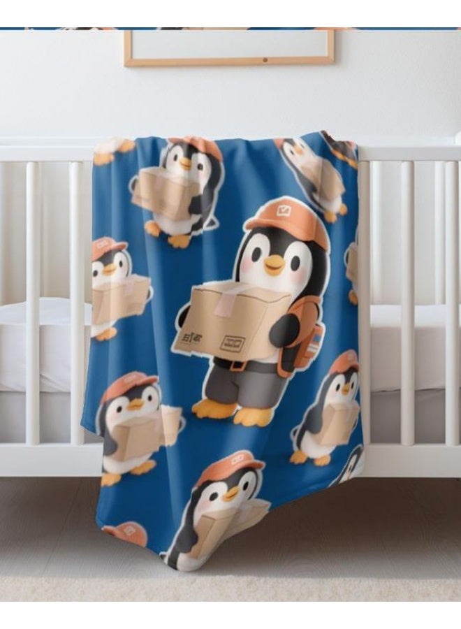 عام بطانية رقيقة من الفانيلا الكرتونية للأطفال والرضع (دافئة ومريحة، ومناسبة للنوم والألعاب) 70 سم * 100 سم - Image 4