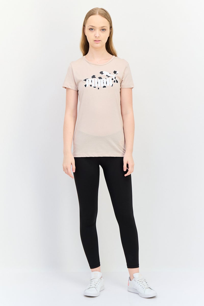 PUMA Women Sportswear Fit Short Sleeves Outdoor T-Shirt, Tan - Image 2