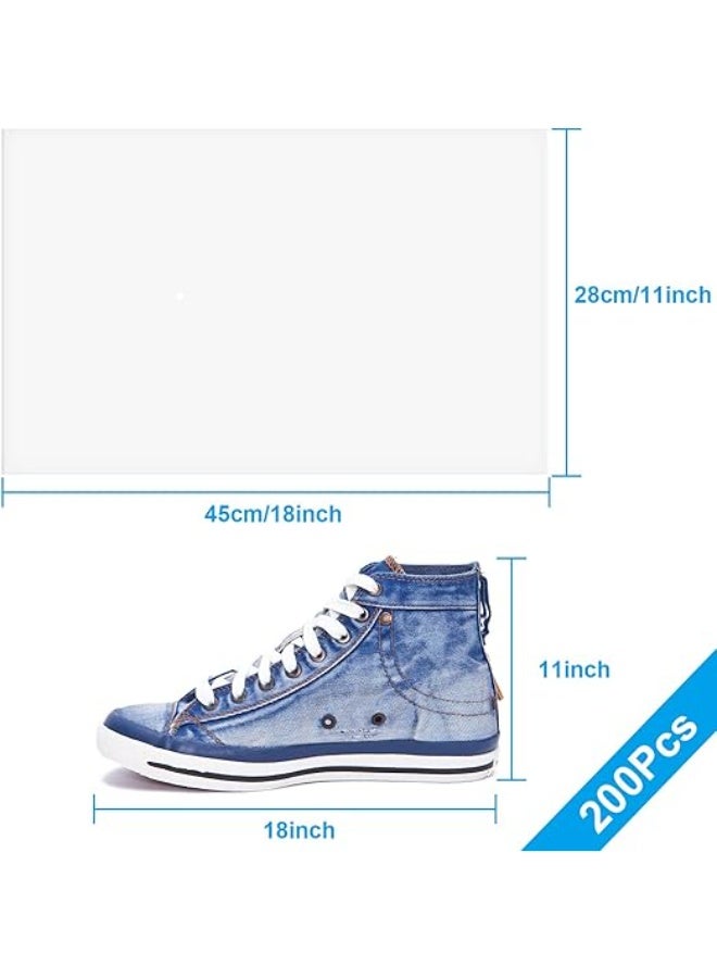 50PCS Sports Shoes Cosmetic Storage Bags 28x45cm Large PVC Heat Shrinkable Portable Shoe Wrap Bags Dustproof Plastic Bags - Image 3