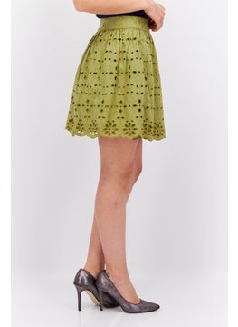 ESPRIT Women Textured Mini Skirt, Green  - Image 2