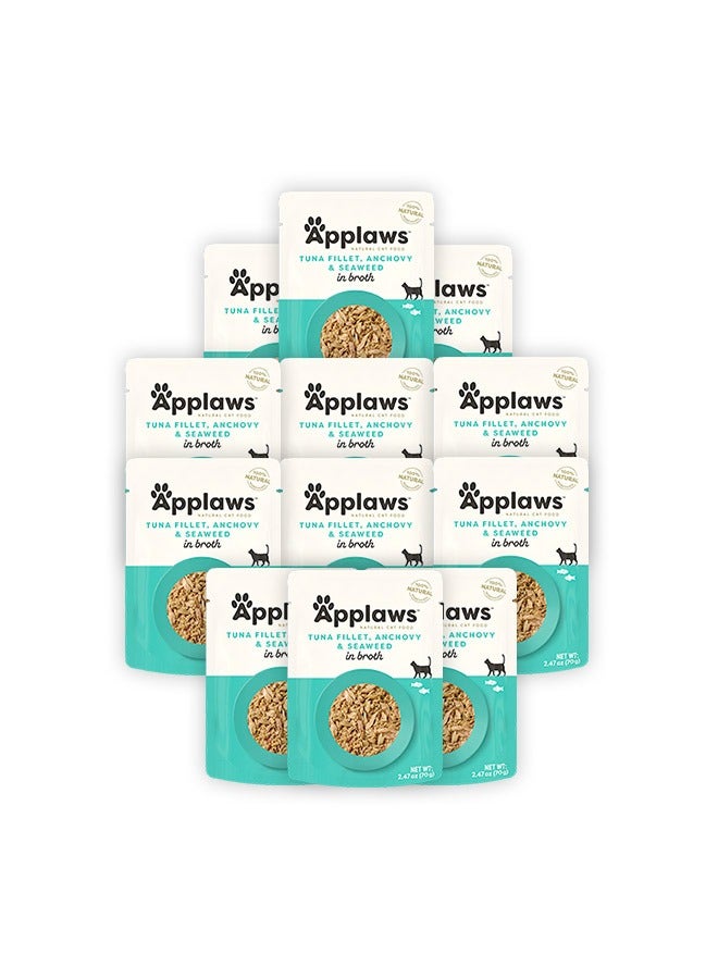 Applaws Tuna Fillet With Anchovy And Seaweed - 70G (Pack Of 12) - Image 1