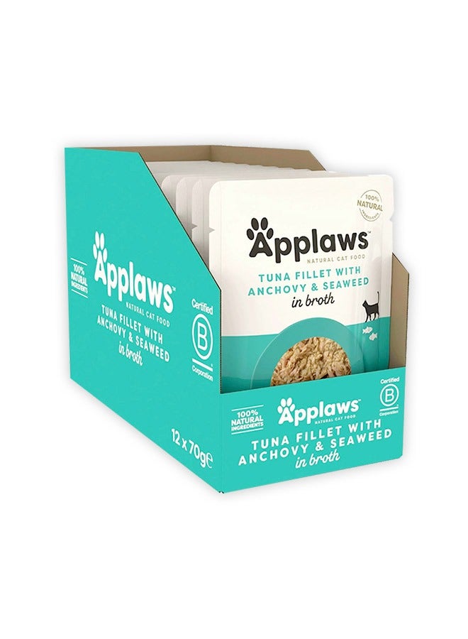 Applaws Tuna Fillet With Anchovy And Seaweed - 70G (Pack Of 12) - Image 2