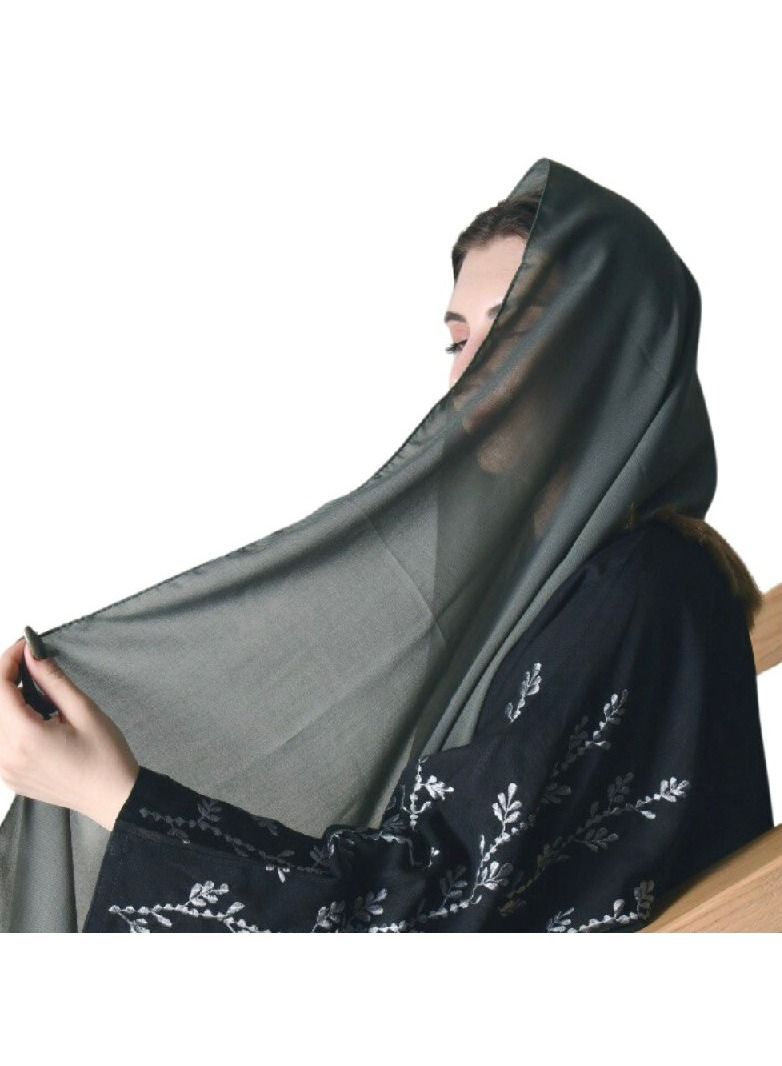 BHNS Fixed veil in dark green and multiple plain colors VIP- Chiffon veil suitable for-Abaya-Clothing-Hijab Lightweight luxury abaya Islamic women's scarf medium shawl with high quality  - Image 4