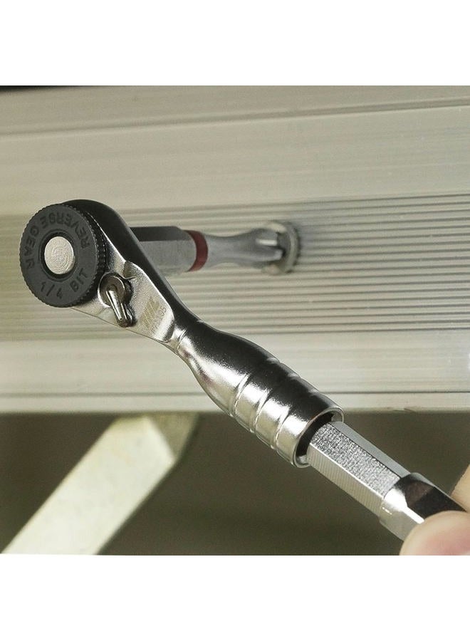 711L Mini Ratchet Wrench - World's Smallest 1/4 Inch Ratchet Wrench for Tight Spaces- Connect to Any Hex Head Extentions to Meet Your Needs - Image 5