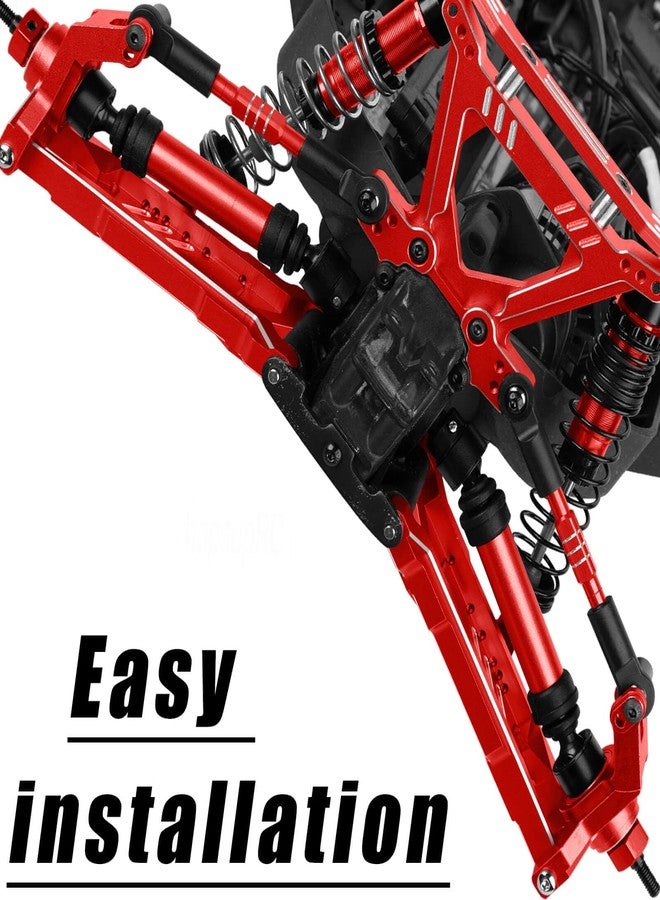 hopsupRC Upgrades Part for 1/10 Slash/Rustler/Stampede/Hoss 4x4 VXL,Aluminum Suspension Arm,Front Rear Drive Shaft CVD,Steering Knuckle Kit Hops Up,Red - Image 3