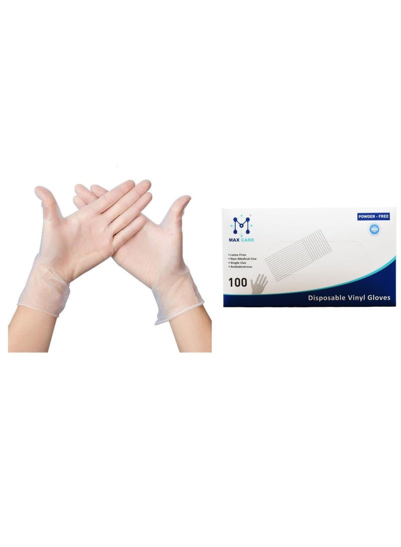 Disposable Vinyl Gloves 100s Powder Free