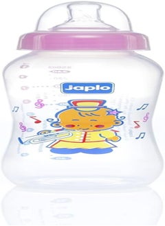 Japlo Streamline baby feeding Bottle with Anti-colic nipple & Lukewarm water mixer size 250 ml - pink colour