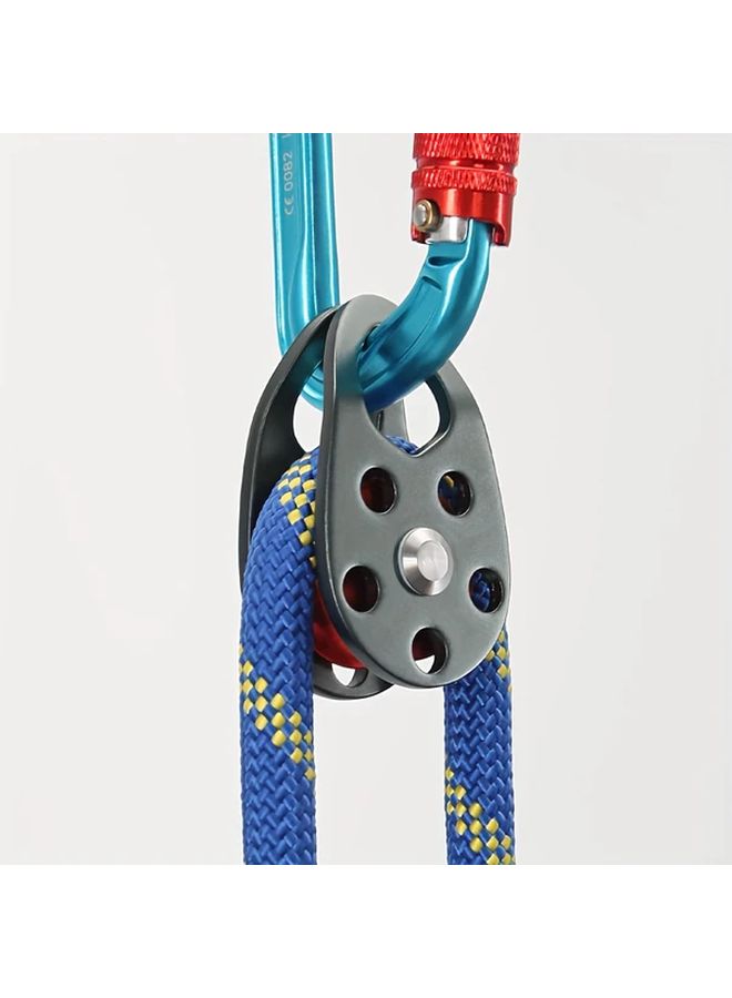 Gray Red Aluminum Alloy Pulley High Strength Wear Resistant for Material Handling Weightlifting - Image 2