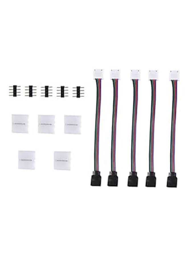 Amosfun Pin Led Strip Connector For Led Strips Wide Rgb Solderless Power Adaptor Controller - Image 1