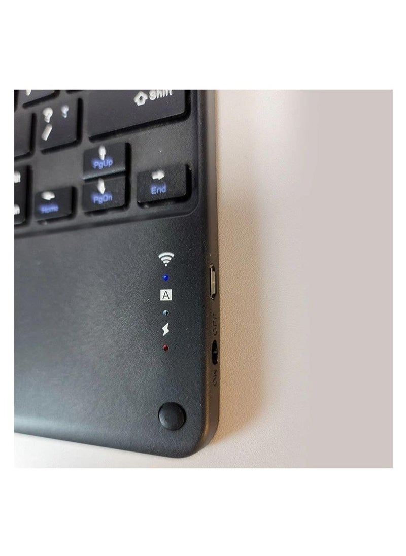 Generic - Keyboard Case Flip Stand for iPad Pro 12.9 (4th Gen-2022) With Touch pad Arabic and English Bluetooth keyboard Smart Trackpad Detachable with Pencil Holder iPad cover (Black) - Image 1