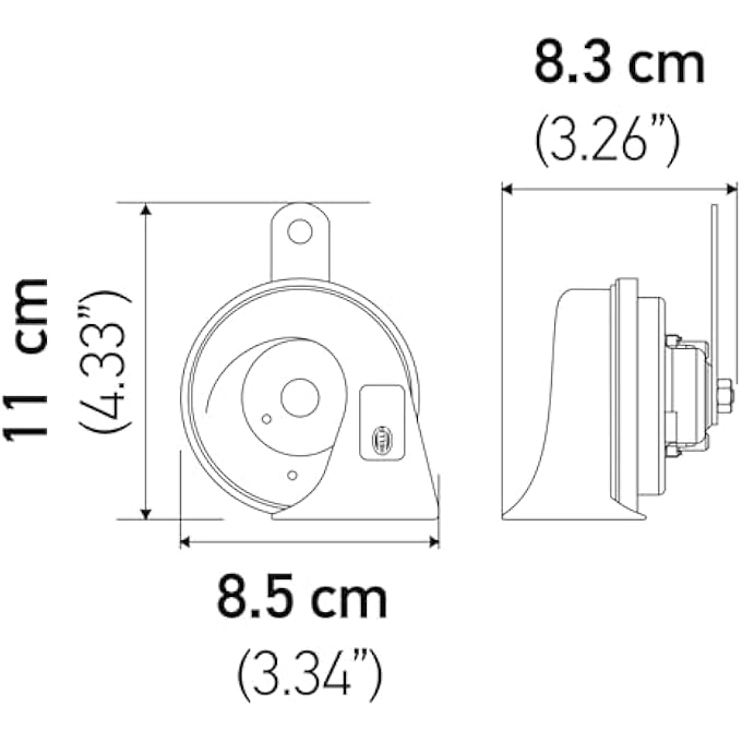 HELLA 012010801 Blue Trumpet Horn Kit 12 V 400500 Hz Universal Fit - Image 5
