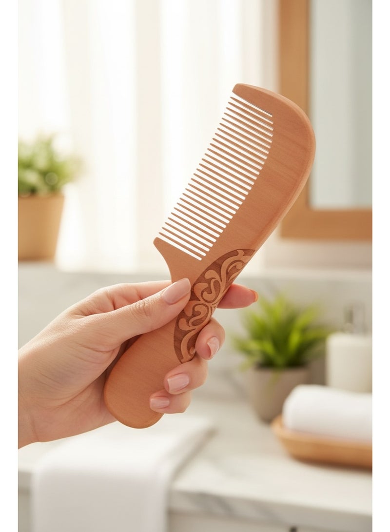 Glowudz Long Wooden Comb Natural Hair Mustache And Beard - Image 4