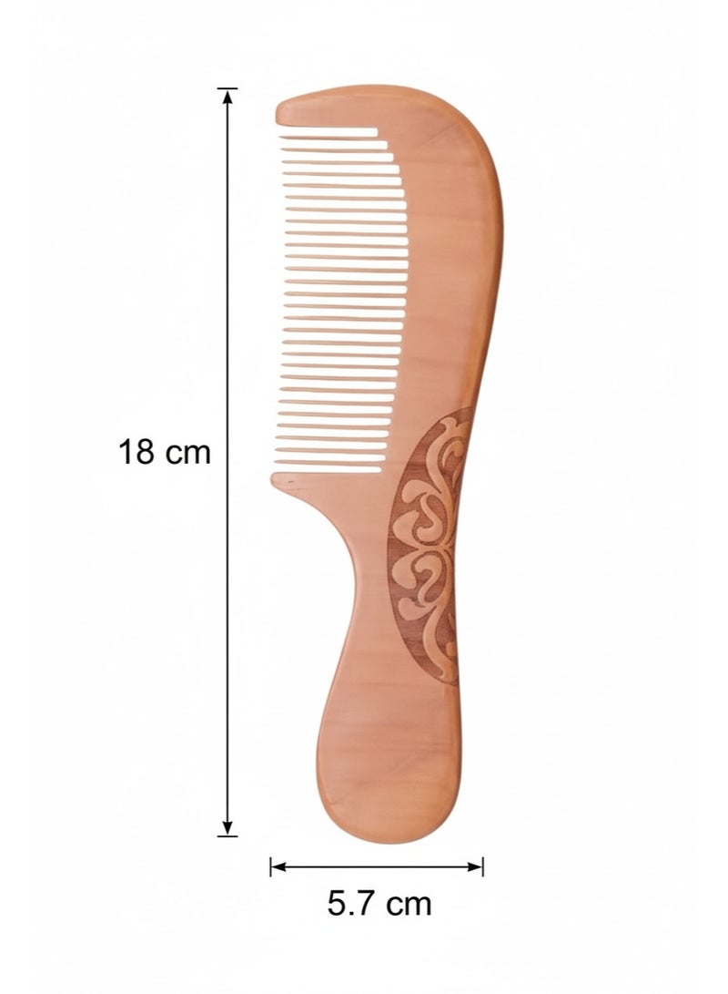 Glowudz Long Wooden Comb Natural Hair Mustache And Beard - Image 3