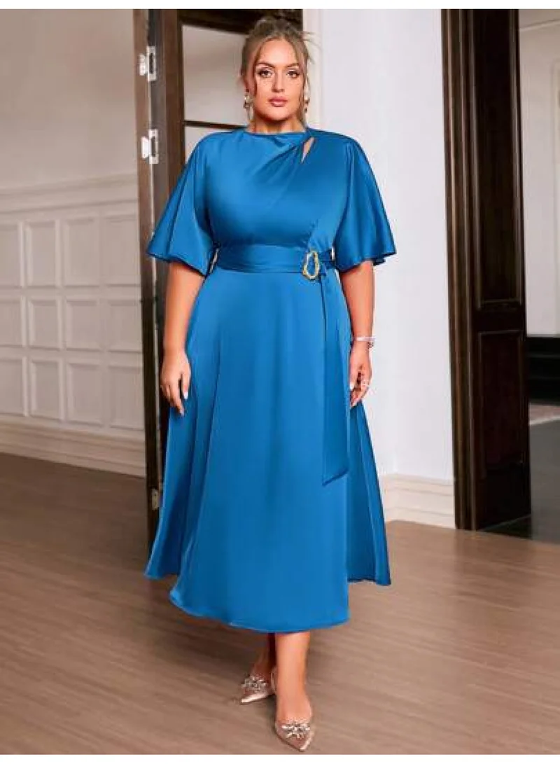 SIMPLEE Oversized women's dress suitable for curvy women's flowing skirt