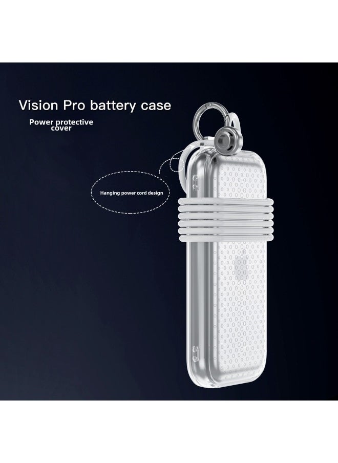 Generic Suitable For Apple Vision Pro Battery Protective Case Apple Power Charging Treasure Protective Case Portable Storage Hanging Bag-Specifications:Transparent  - Image 2