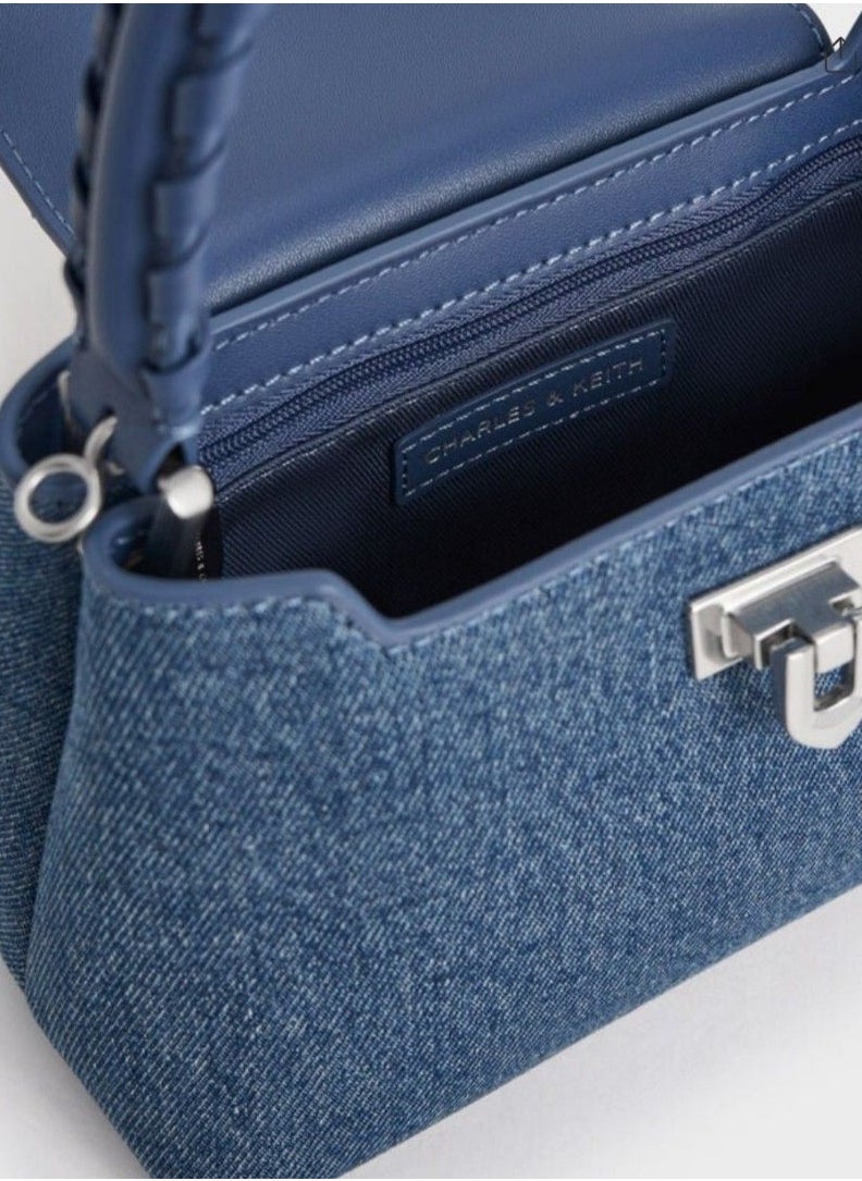 Charles & Keith Arwen Quilted Braided-Strap Top Handle Bag  - Image 4