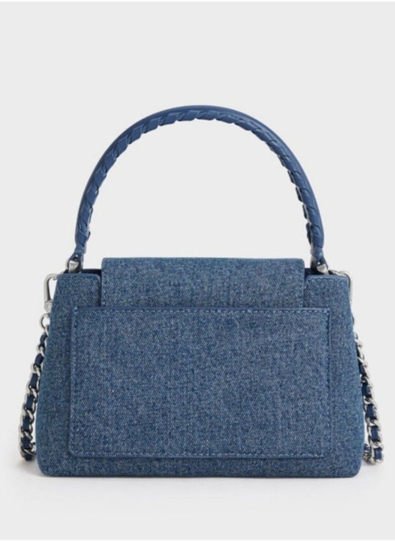 Charles & Keith Arwen Quilted Braided-Strap Top Handle Bag  - Image 5