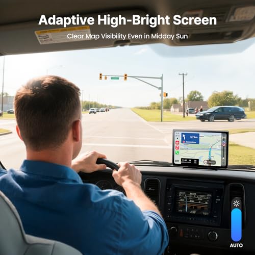 WonVon 9''HD Carplay Screen for Car 4K Dash Cam&1080P Backup Camera with Apple Carplay&Android Auto Voice Control GPS DVR Call Music Message Mirror Link Airplay/Android Cast Fit Pickup Truck SUV MPV RV - Image 4