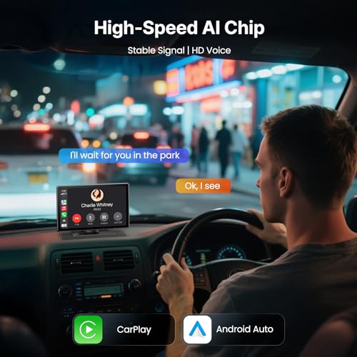 WonVon 9''HD Carplay Screen for Car 4K Dash Cam&1080P Backup Camera with Apple Carplay&Android Auto Voice Control GPS DVR Call Music Message Mirror Link Airplay/Android Cast Fit Pickup Truck SUV MPV RV - Image 5