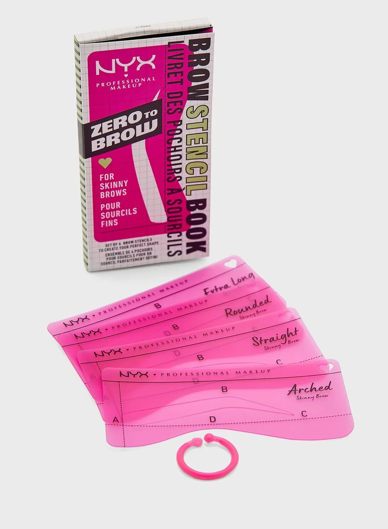 NYX PROFESSIONAL MAKEUP Zero-To-Brow Eyebrow Stencils - Skinny Brows