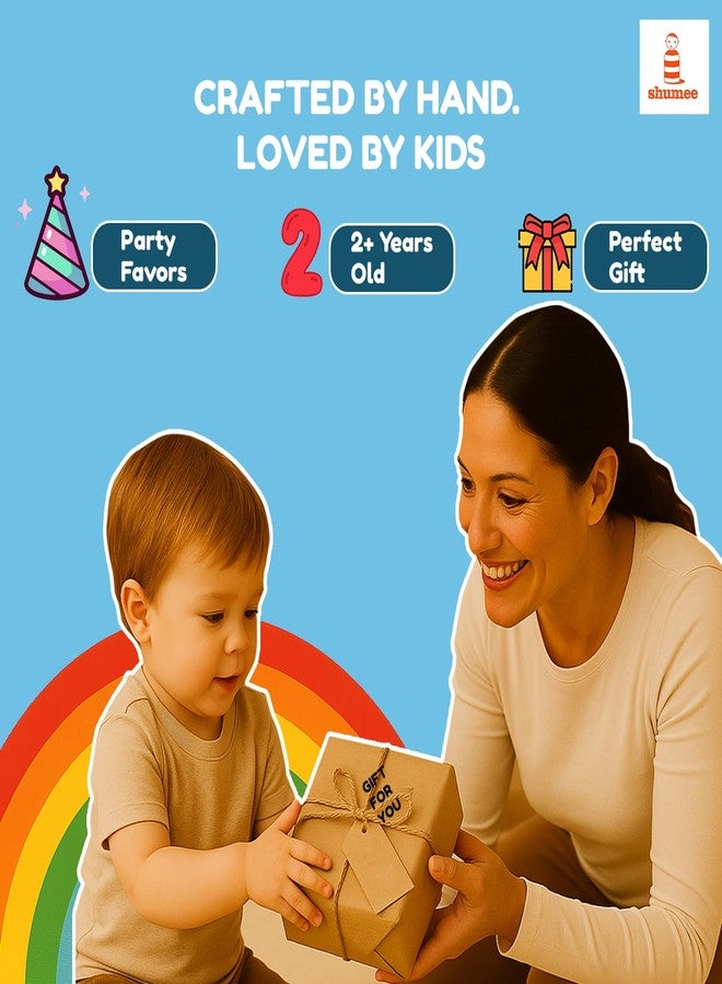 Shumee Wooden Spinning Top Toy for Kids (3+ Years) | Set of 3 Multicolor Tops | Hand‑Eye Coordination & Fine Motor Skills | Non‑Toxic | Montessori Classic Toy | Indoor & Outdoor Play | Lattoo | Buguri - Image 3