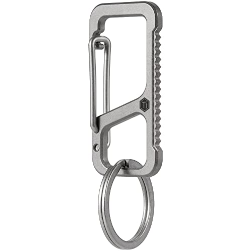 KeyUnity KM06 Keychain Carabiner Clip, Anti-Lost Quick Release Titanium Key Holder, 2 inch Key Organizer Heavy Duty for Men & Women - Image 1