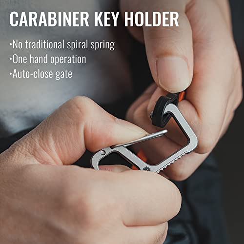 KeyUnity KM06 Keychain Carabiner Clip, Anti-Lost Quick Release Titanium Key Holder, 2 inch Key Organizer Heavy Duty for Men & Women - Image 3