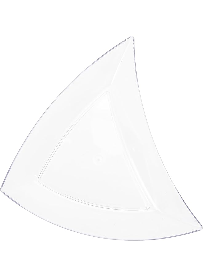 Hotpack Triangular Shaped Heavy Weight Plastic Dishes 12 Pieces - Image 1