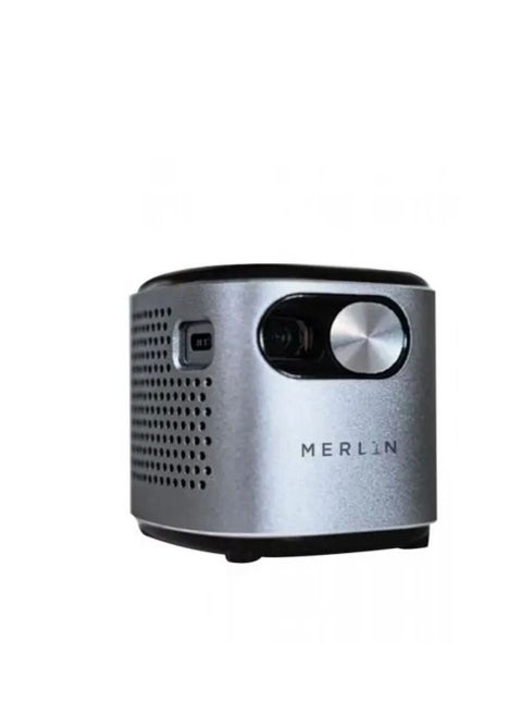 Merlin Cube Mini Projector, 854x480 Resolution - Silver