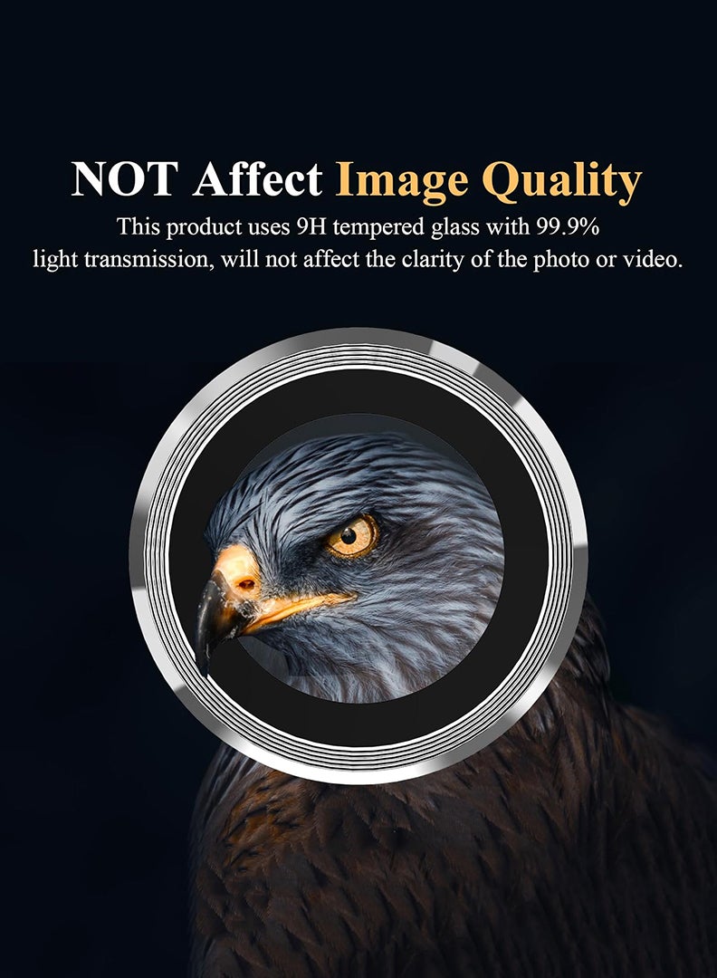 Theodor Samsung Galaxy S25 Plus 3 Pcs Camera Lens Protector With 9H Tempered HD Glass Camera Cover Anti Scratch Aluminum Alloy Camera Ring, Graphite - Image 5