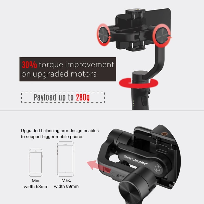 hohem iSteady Mobile+ 3-Axis Handheld Gimbal Stabilizing Support- LU-DD1149 - Image 5