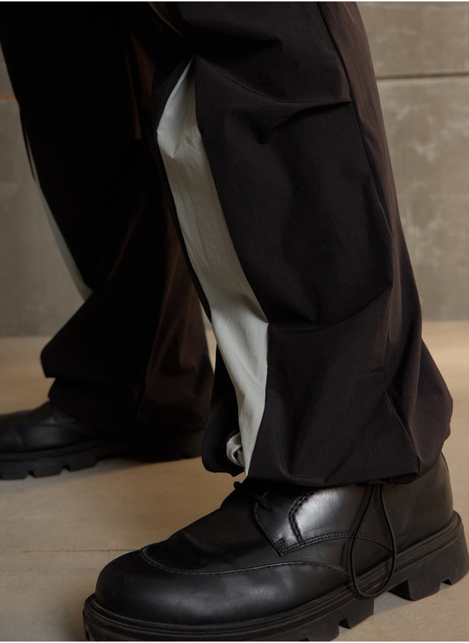 SASSAFRAS Front Invert Pleat Baggy Parachute Pants  - Image 4