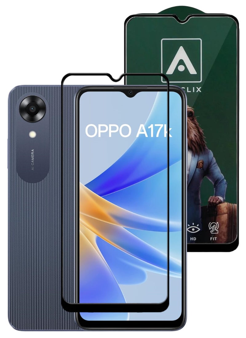 ACLIX Antistatic ESD Dustproof Premium Quality High Definition Tempered Glass Screen Protector Designed For Oppo A17k - Image 1
