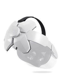 Adjustable Headband Compatible for Meta Quest 2 Oculus Quest 2 with Head Cushion Replacement for Elite Strap Comfortable Protective Head Strap Reduce Pressure White