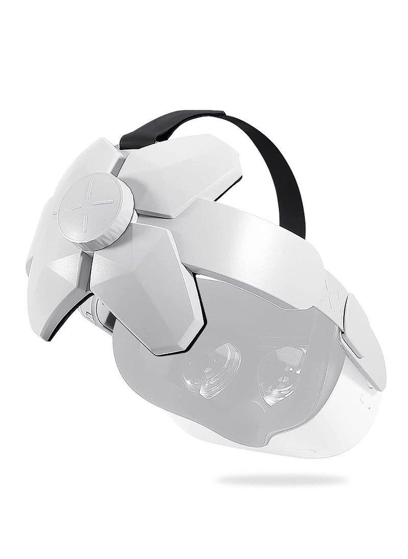 SYOSI - Adjustable Headband Compatible for Meta Quest 2 Oculus Quest 2 with Head Cushion Replacement for Elite Strap Comfortable Protective Head Strap Reduce Pressure White - Image 1